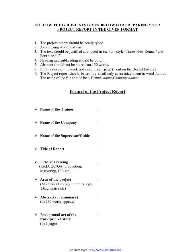 Project Report Format