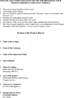 Project Report Format form