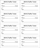 Raffle Ticket Template 3 form