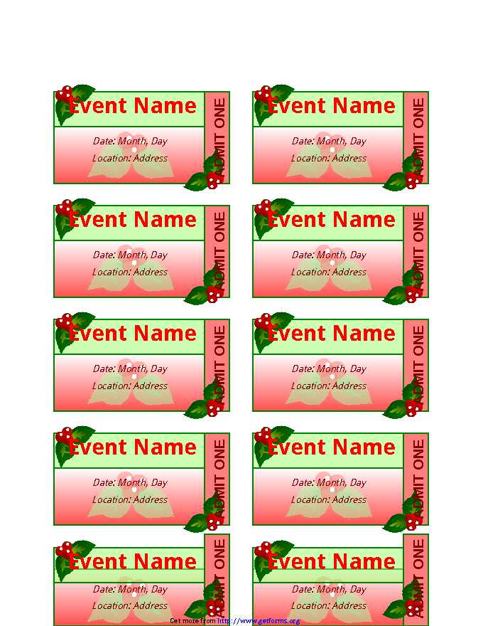 Event Ticket Template 1