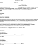 Gun Bill of Sale form