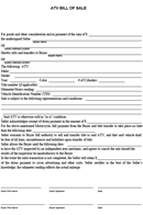 ATV Bill of Sale 1 form