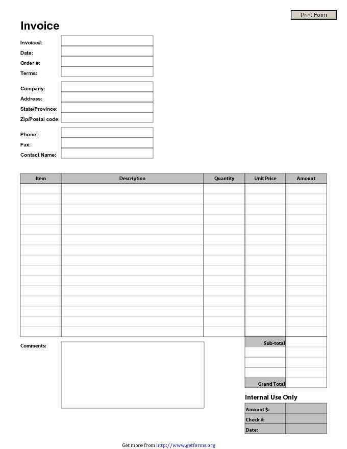 Business Invoice Template