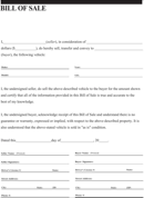 General Vehicle Bill of Sale Form form