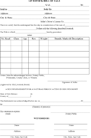 Livestock Bill of Sale 1 form