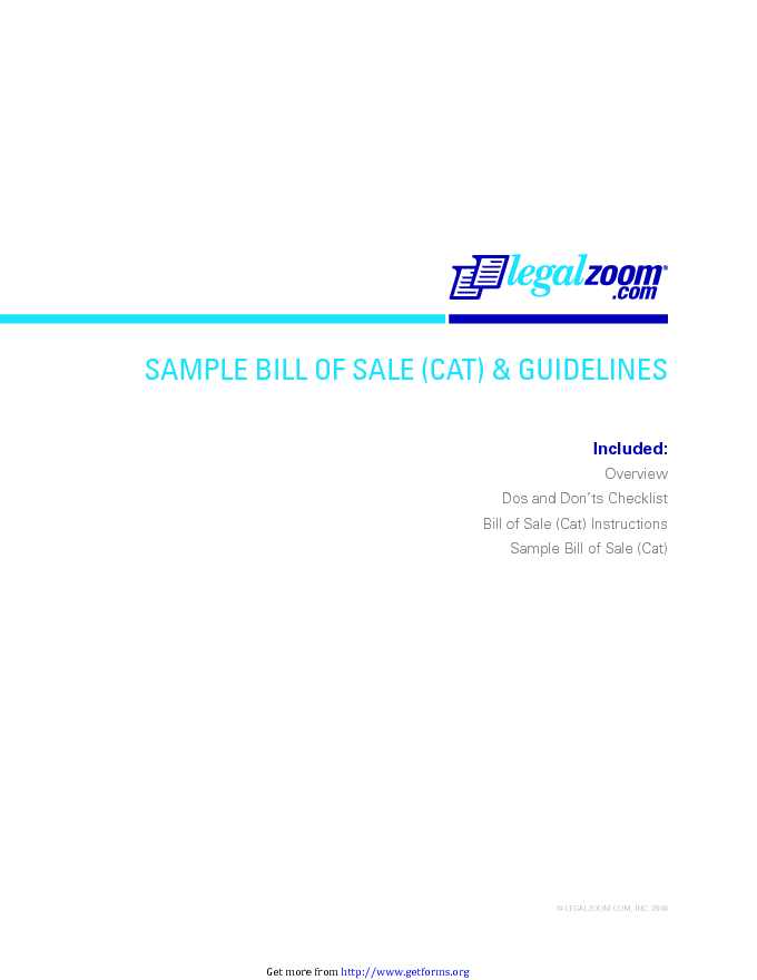 Cat Bill of Sale 1