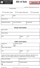 Bill of Sale (Trailer, Watercraft, or Snowmobile) form