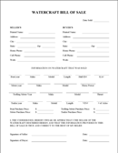 Watercraft Bill of Sale 1 form