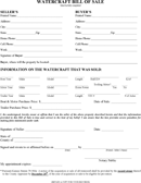 Watercraft Bill of Sale 2 form