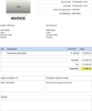 Simple Invoice Template 2 form