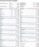 Personal Monthly Budget Template form