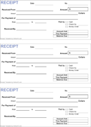 Generic Receipt Template form