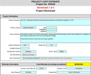 Project Costs Template form