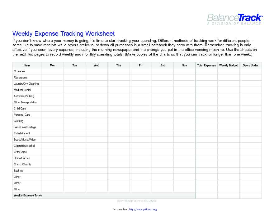 Budget Tracking Spreadsheet